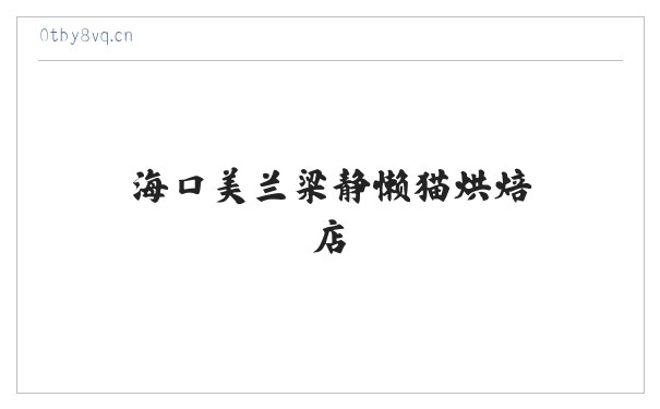 海口美兰梁静懒猫烘焙店 缩略图