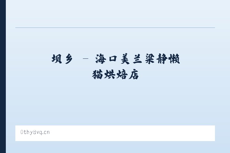 宾县 - 海口美兰梁静懒猫烘焙店 列表图